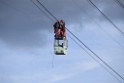 Koelner Seilbahn Gondel blieb haengen Koeln Linksrheinisch P550